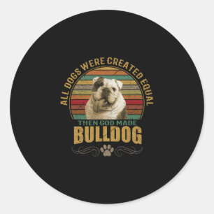 Created Bulldog Classic Round Sticker