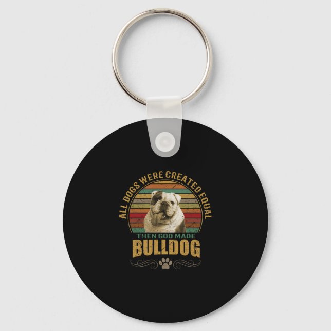Created Bulldog  Key Ring (Front)
