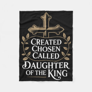 Created Chosen Called Daughter Of The King Premium Fleece Blanket