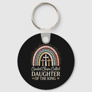 Created Chosen Called Daughter Of The King Premium Key Ring