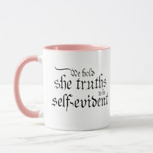 Created Equal pink mug