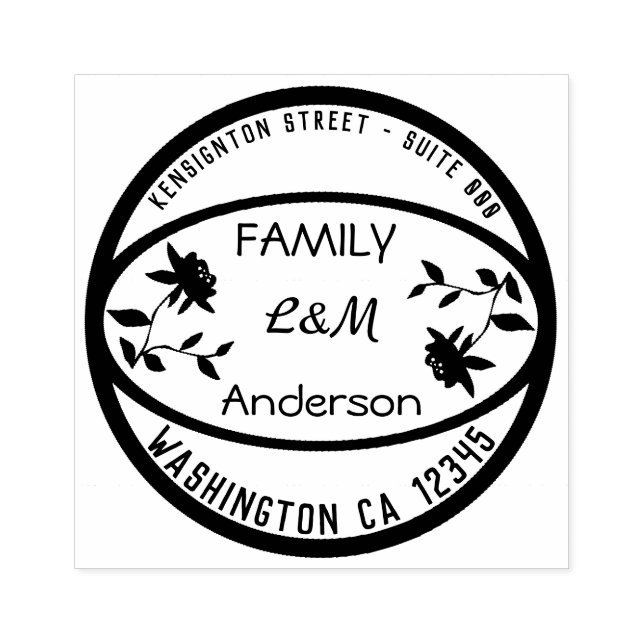 Created for you, individual, family rubber stamp (Imprint)