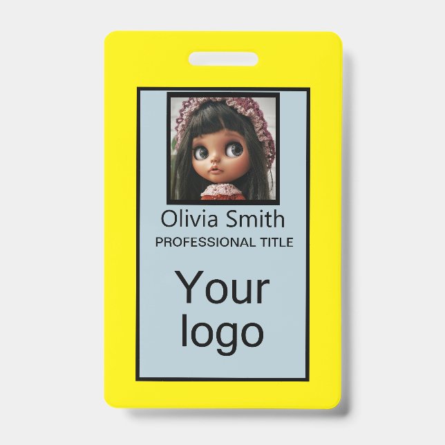 Created for you, stylish badge ID badge (Front)