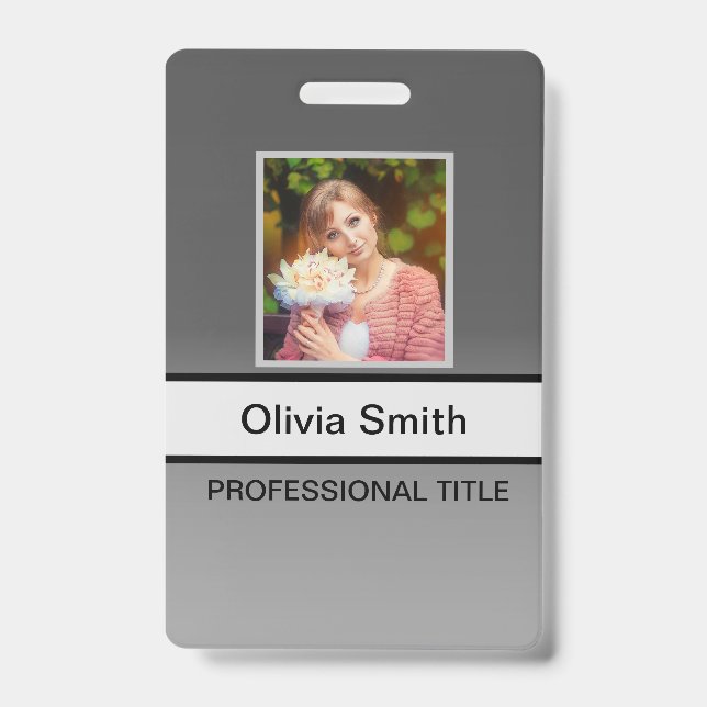 Created for you, stylish badge ID badge (Front)