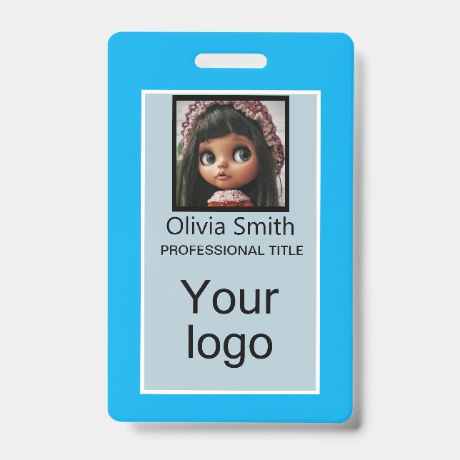 Created for you, stylish badge ID badge (Front)
