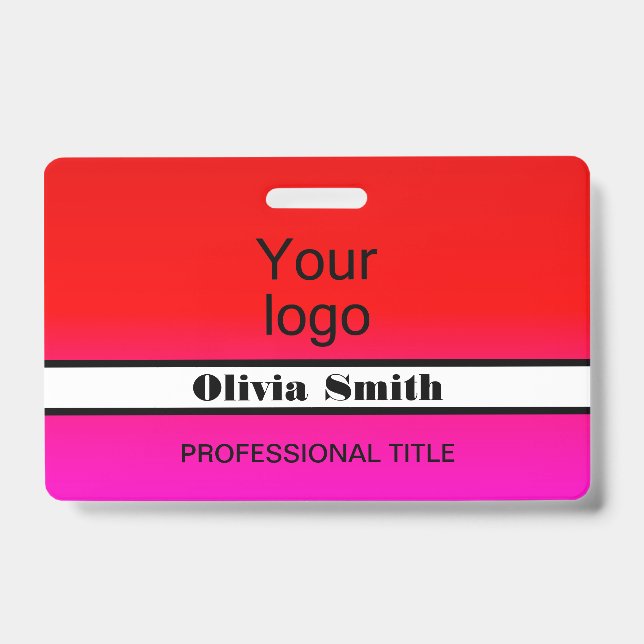 Created for you, stylish badge ID badge (Front)