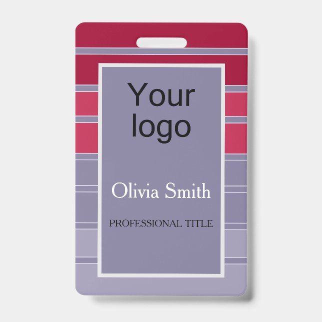 Created for you, stylish badge ID badge (Front)