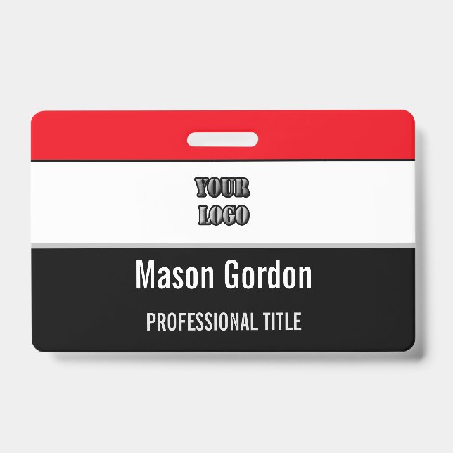 Created for you, stylish badge ID badge (Front)