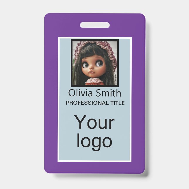 Created for you, stylish badge ID badge (Front)