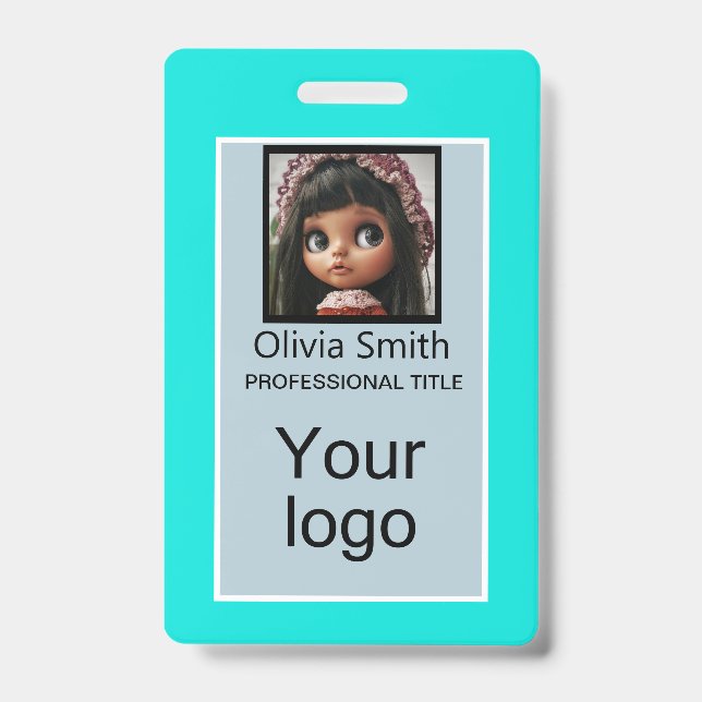 Created for you, stylish badge ID badge (Front)