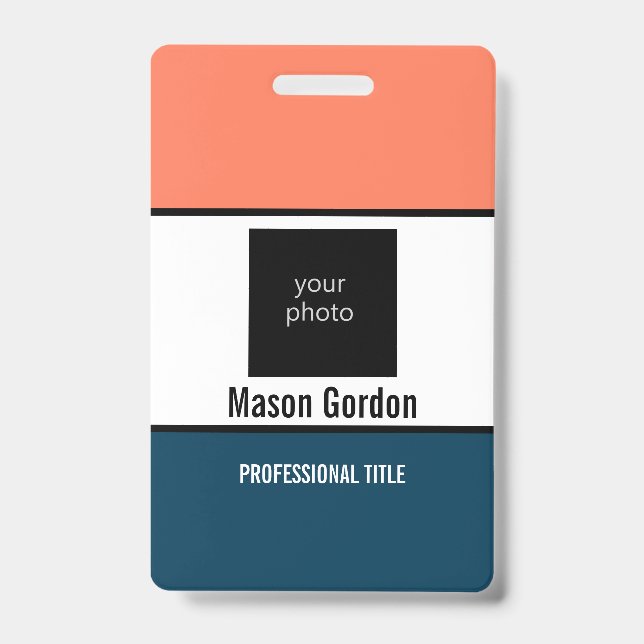 Created for you, stylish badge ID badge (Front)