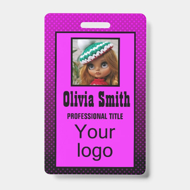 Created for you, stylish ID badge (Front)