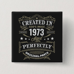 Created In God's Image Customized 15 Cm Square Badge