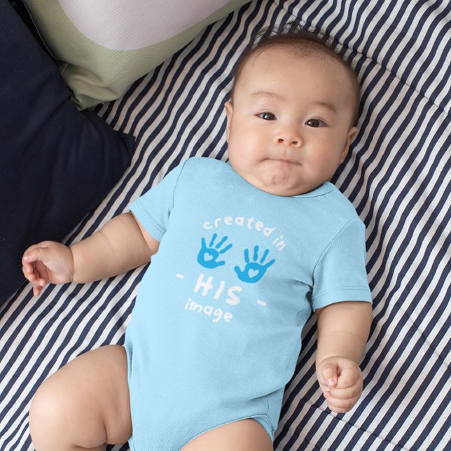 CREATED IN HIS IMAGE CHRISTIAN BABY BODYSUIT (Creator Uploaded)