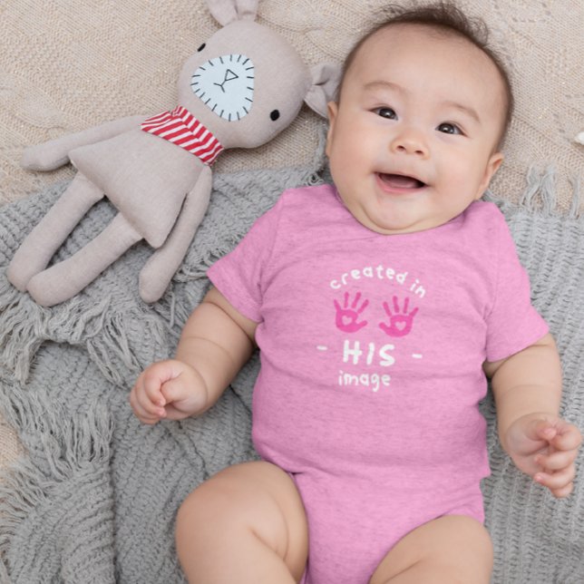 CREATED IN HIS IMAGE CHRISTIAN BABY BODYSUIT (Creator Uploaded)