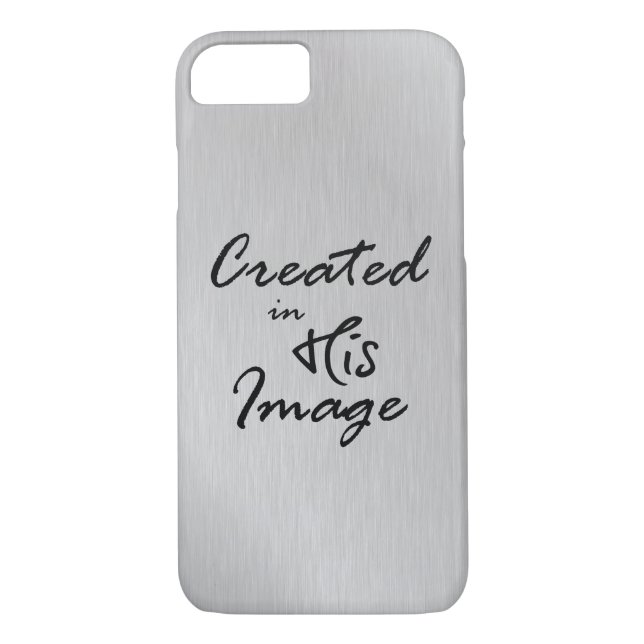 Created in His Image Christian Quote Case-Mate iPhone Case (Back)