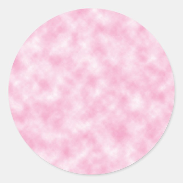 Created Pink Clouds Design Classic Round Sticker (Front)