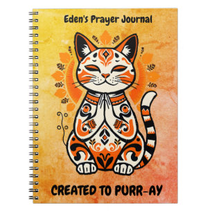 Created to Purr-ay - Custom Prayer Journal - Cat