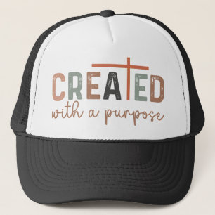 Created with a Purpose Christian Faith  Trucker Hat