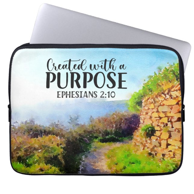 Created with a Purpose Ephesians Laptop Sleeve (Front)