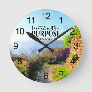 Created with a Purpose Ephesians Wall Clock