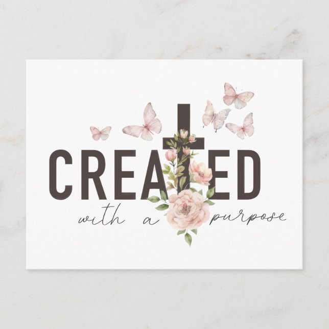 Created with a purpose postcard (Front)