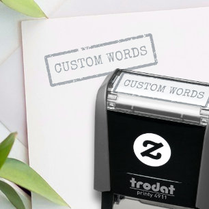 Creating custom-words with frame self-inking stamp