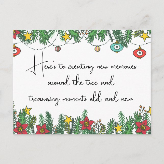 Creating Memories Around the Tree Postcard (Front)
