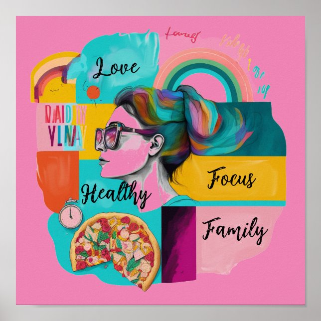 Creating My Dream Life: A Vision Board for girls Poster (Front)