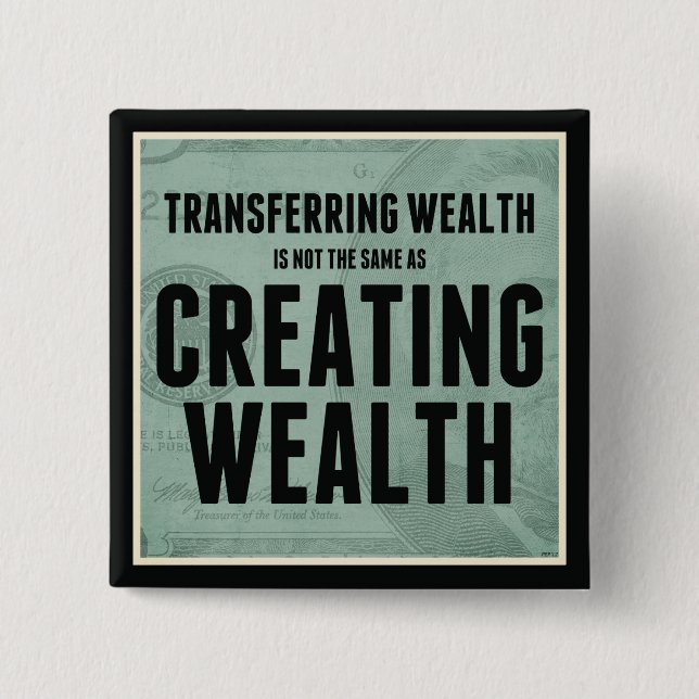 Creating Wealth 15 Cm Square Badge (Front)