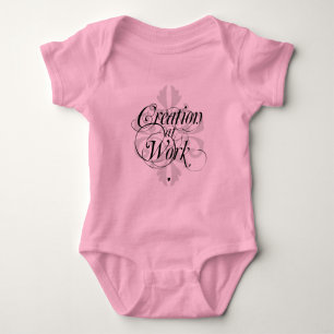 Creation at Work Short-Sleeve One-Piece Baby Bodysuit