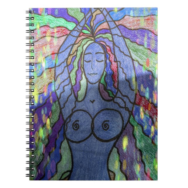 Creation Blue Modern Art Notebook (Front)