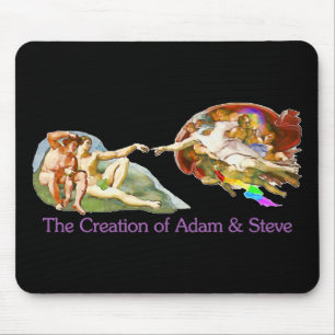 Creation of Adam and Steve Mouse Pad
