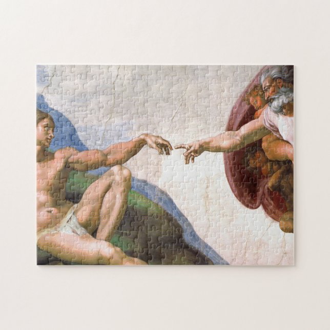 Creation of Adam by Michelangelo Jigsaw Puzzle (Horizontal)