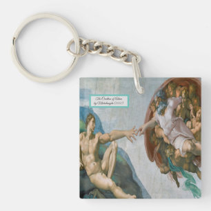 Creation of Adam by Michelangelo Key Ring
