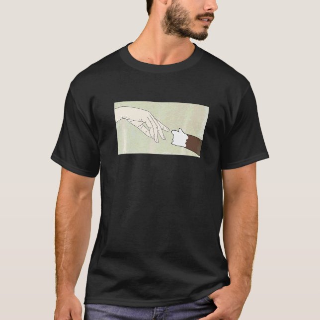 Creation Of Adam Cat T-Shirt (Front)