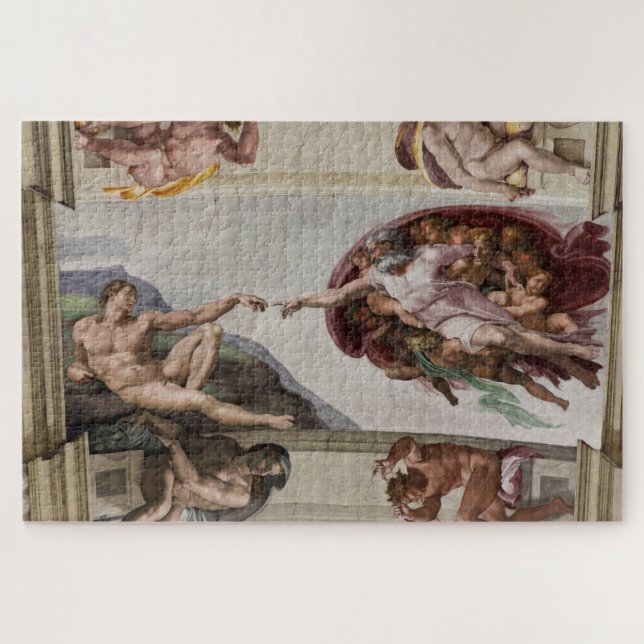 creation of adam fresco jigsaw puzzle (Horizontal)