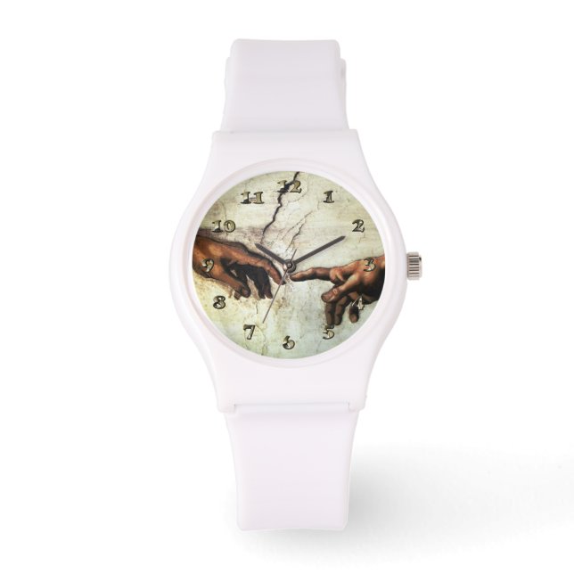Creation of Adam - Hands Michelangelo 1475 - 1564 Watch (Front)