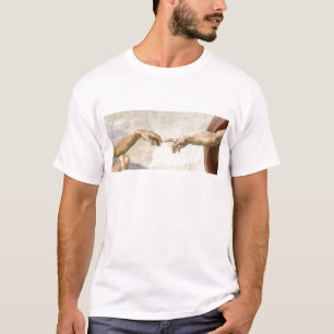 Creation of Adam Hands - Michelangelo T-Shirt