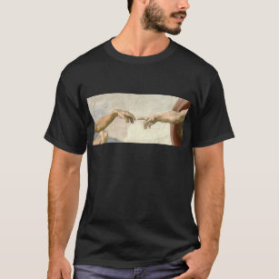 Creation of Adam Hands - Michelangelo T-Shirt