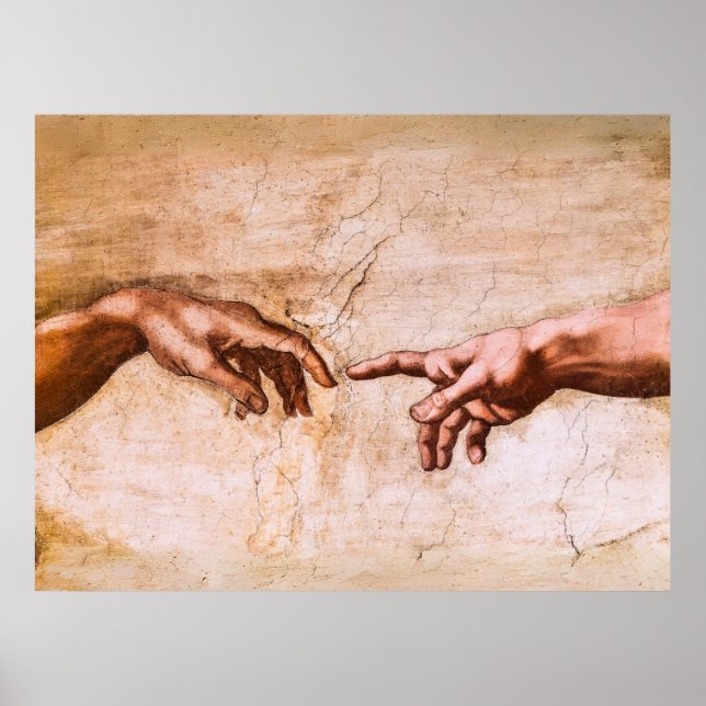 "Creation of Adam" Hands Poster (Front)