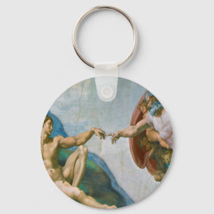 Creation of Adam - Michelangelo 1475 - 1564 Key Ring