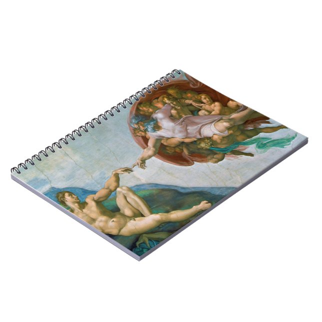 Creation of Adam - Michelangelo 1475 - 1564 Notebook (Left Side)