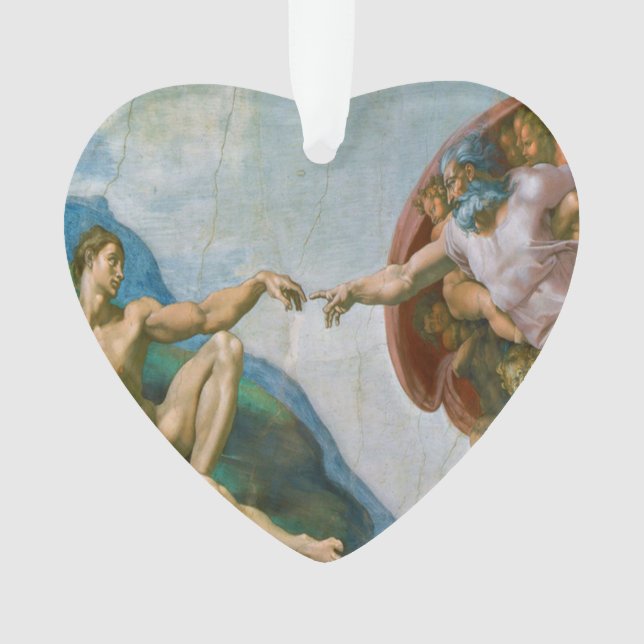 Creation of Adam - Michelangelo 1475 - 1564 Ornament (Front)