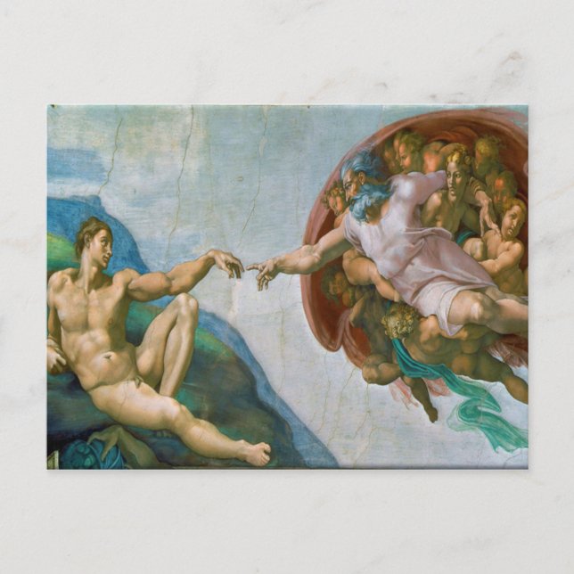 Creation of Adam - Michelangelo 1475 - 1564 Postcard (Front)
