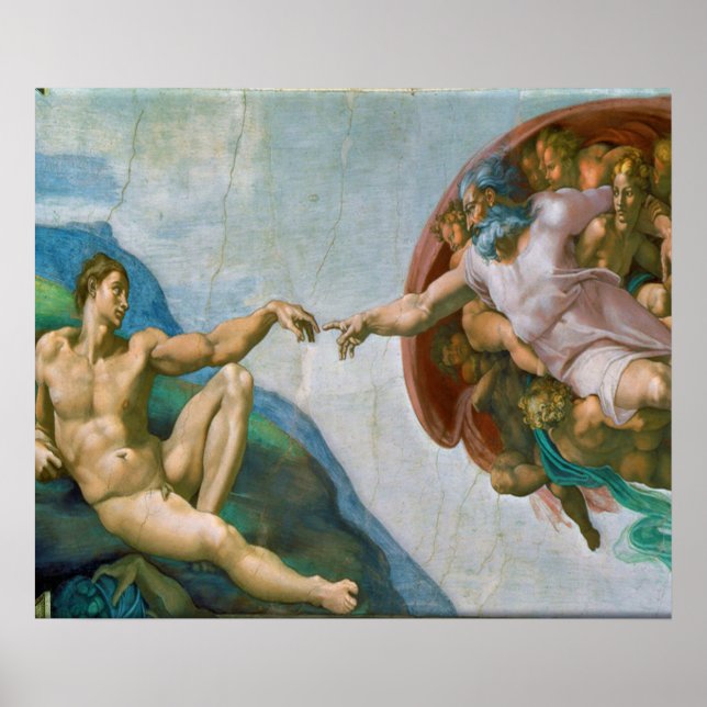 Creation of Adam - Michelangelo 1475 - 1564 Poster (Front)