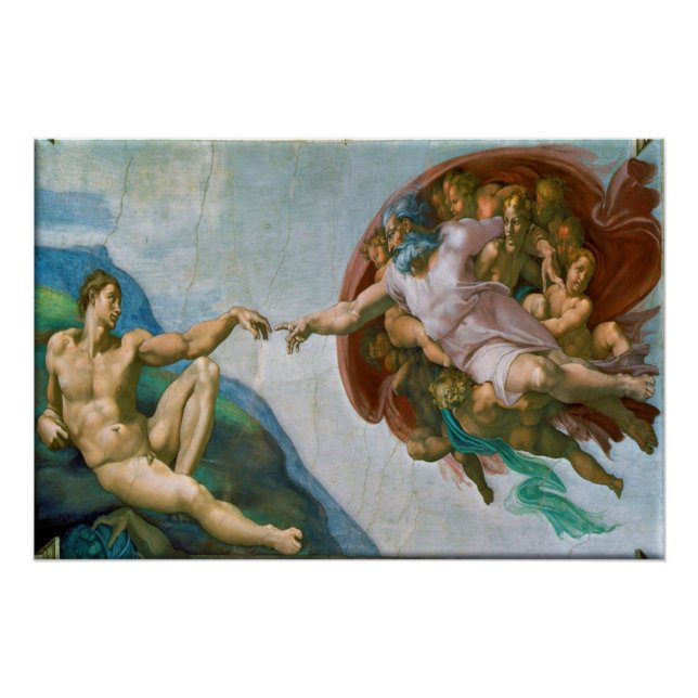 Creation of Adam - Michelangelo 1475 - 1564 Poster (Front)