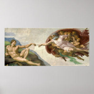 Creation of Adam - Michelangelo Poster