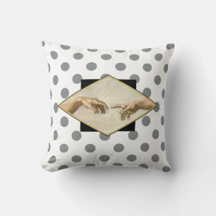 Creation of Adam Polka Dots Cushion