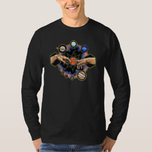 Creation Of Adam Solar System Michelangelo Hands U T-Shirt